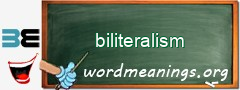 WordMeaning blackboard for biliteralism